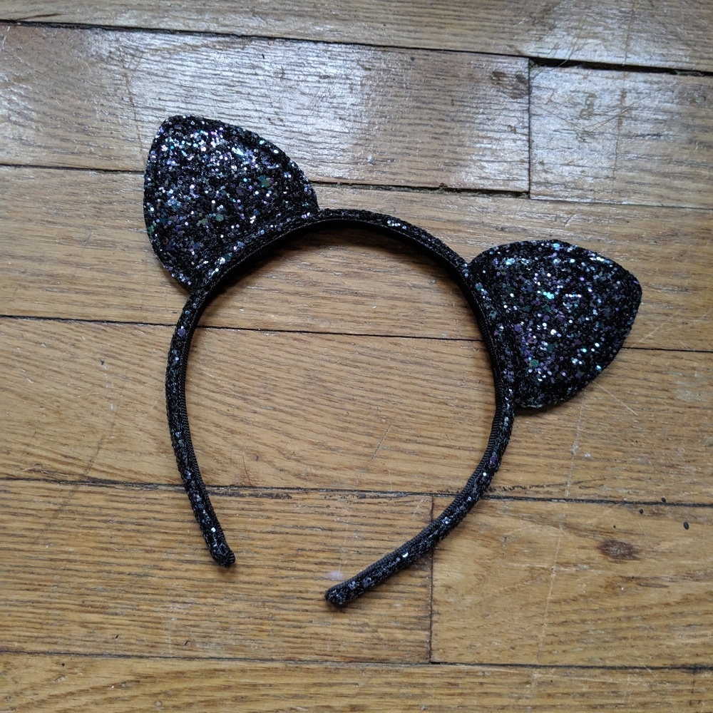 New glitter Black cat Ears